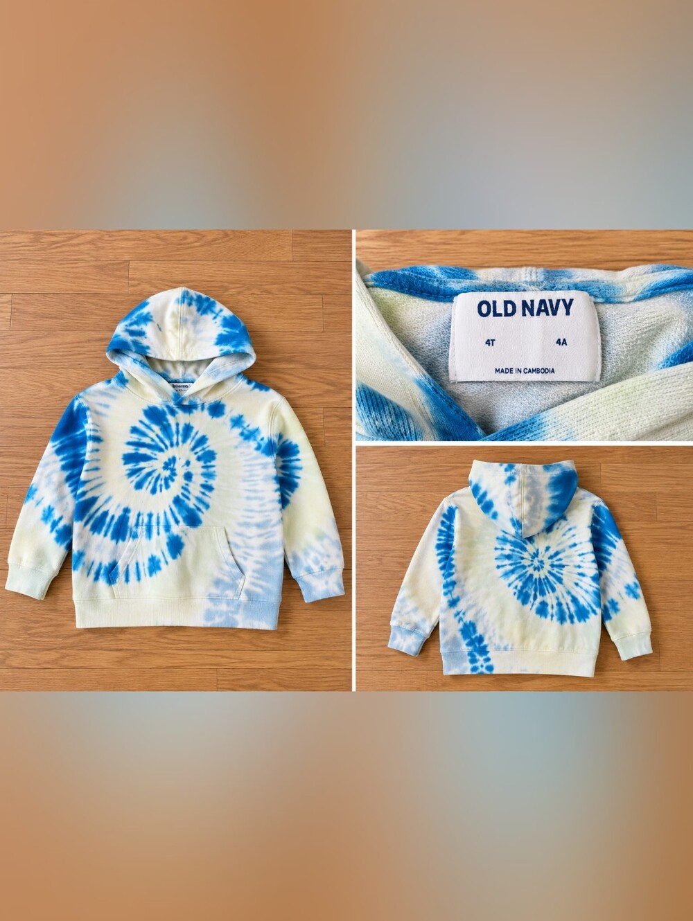 Old Navy Kids Tie-Dye Pullover Hoodie Size 4T
